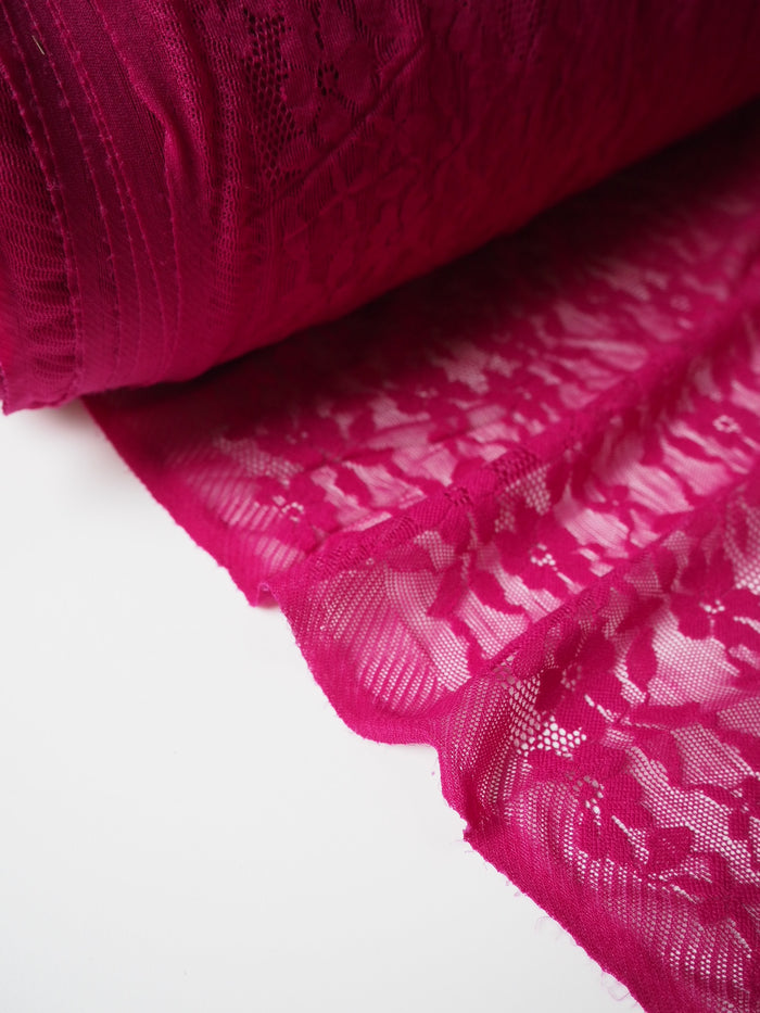 Fuchsia Forget-me-Not Stretch Lace