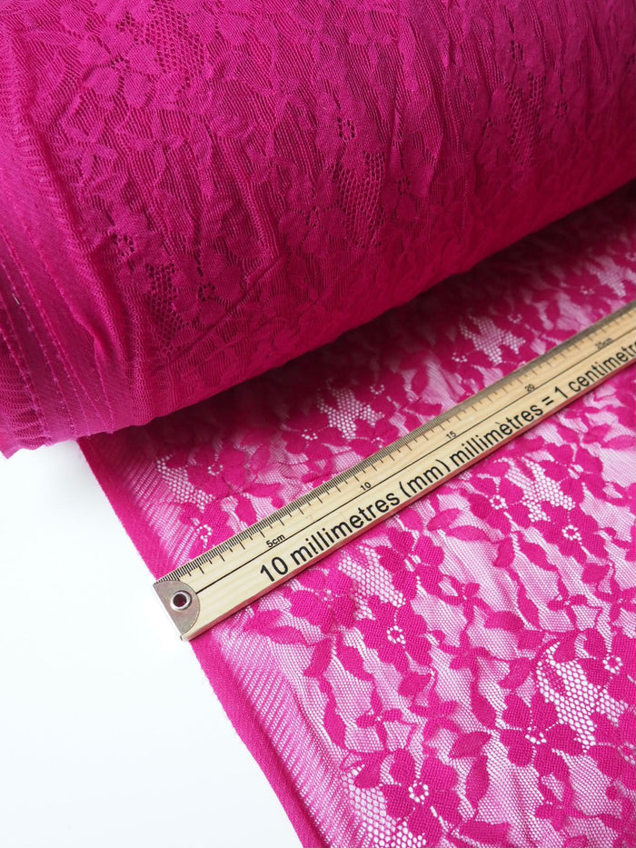 Fuchsia Forget-me-Not Stretch Lace