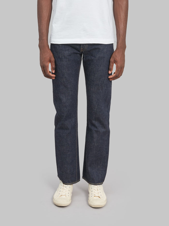 fullcount 1108w slim straight selvedge jeans front look