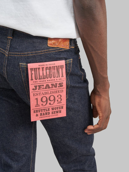 fullcount 1108w slim straight selvedge jeans pocket flasher