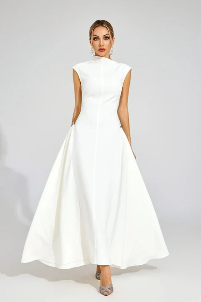 Geneviève Sculpted Minimalist Maxi Dress