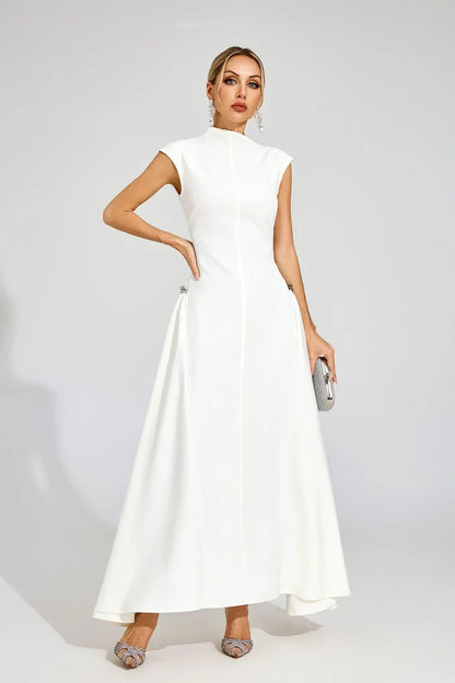 Geneviève Sculpted Minimalist Maxi Dress