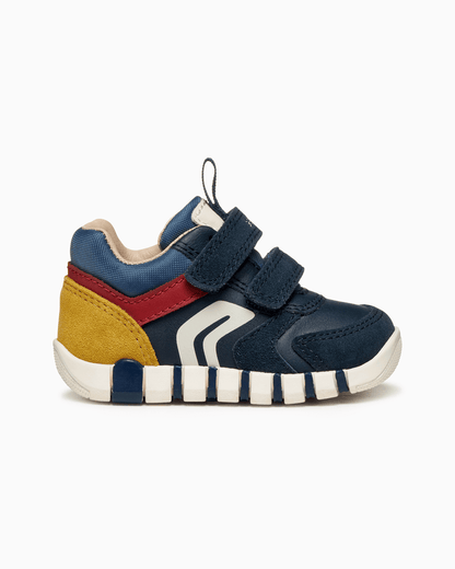 Geox Trainers Geox Iupidoo Baby Boy Trainers in Navy/Dark Red