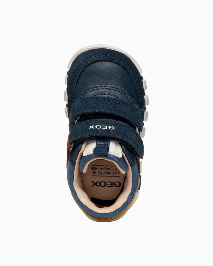 Geox Trainers Geox Iupidoo Baby Boy Trainers in Navy/Dark Red