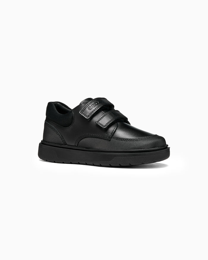 Geox School Shoes Geox Riddock Boys School Shoes in Black