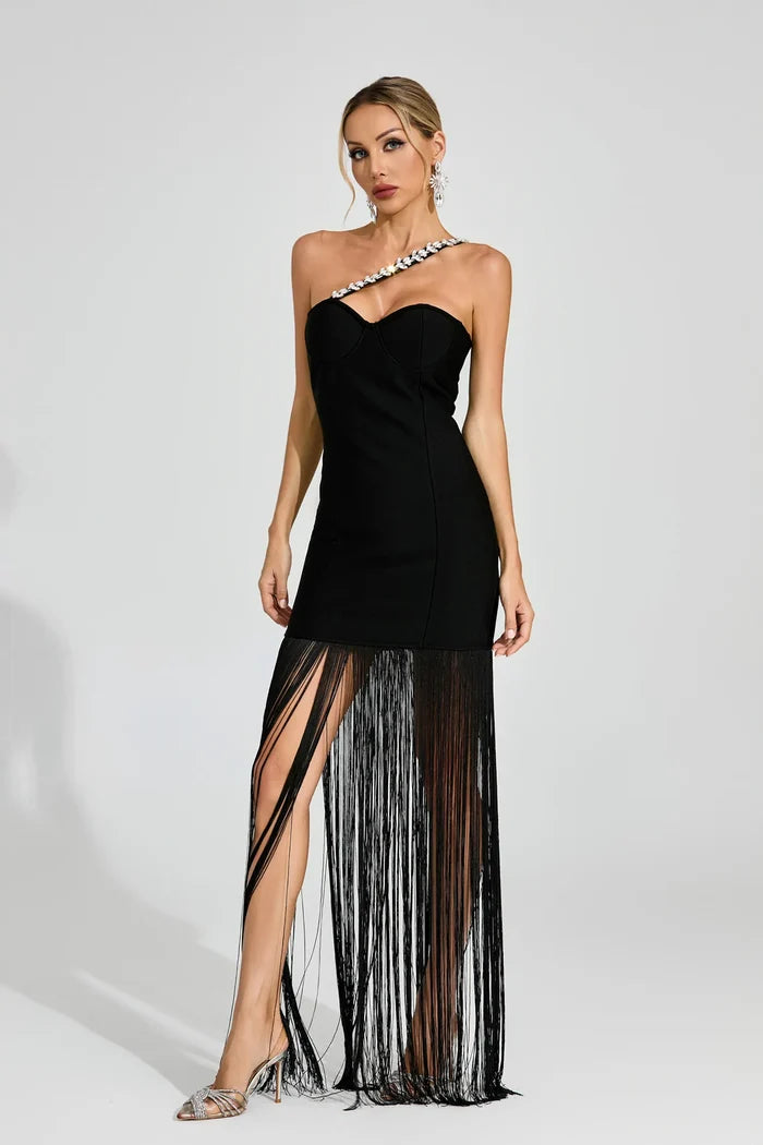 Giselle Strap Luxury Diamonds Dress