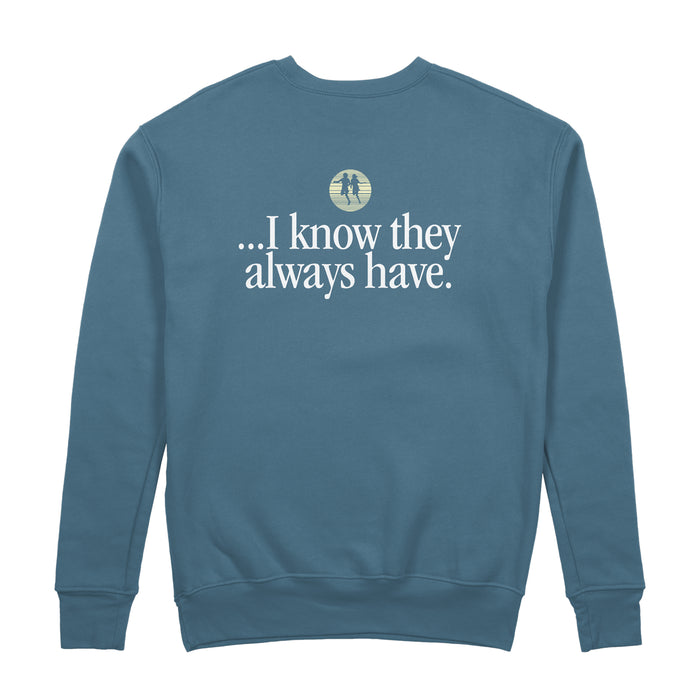 rival schools Good Things Slate Blue Crewneck back