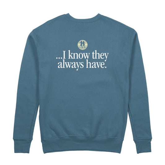 rival schools Good Things Slate Blue Crewneck back
