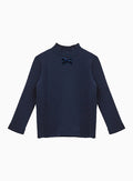 Confiture Top Grace Bow Jersey Top in Navy