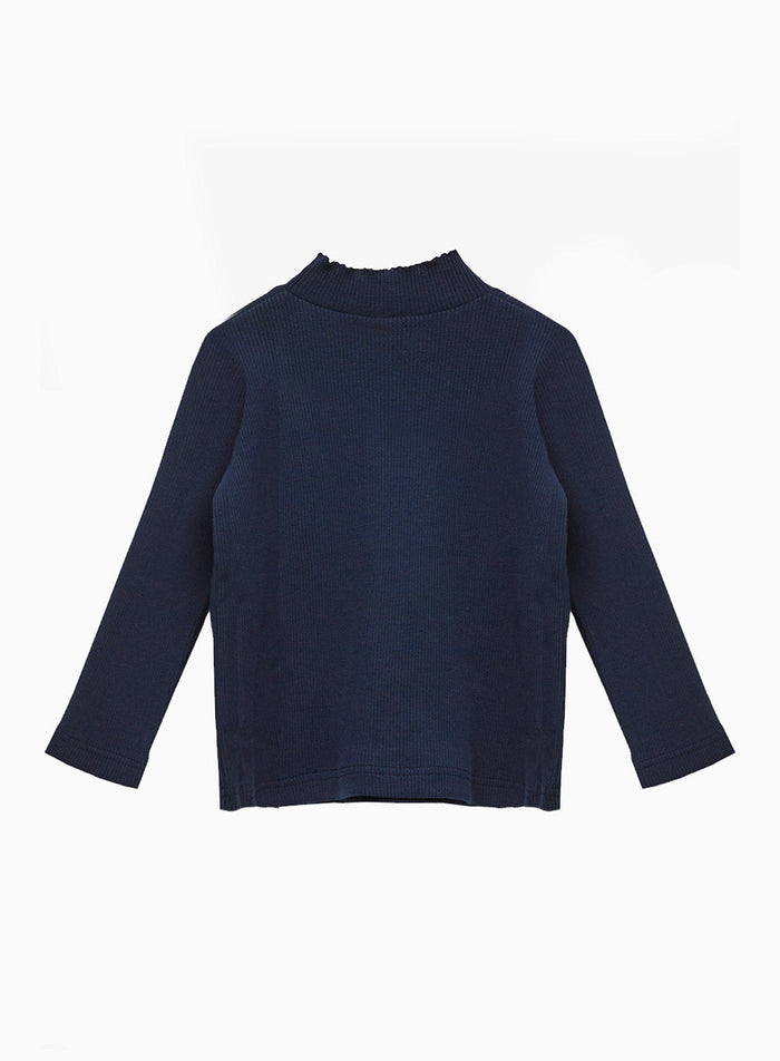 Confiture Top Grace Bow Jersey Top in Navy