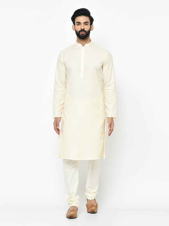 Green Silk Blend Solid Sherwani Achkan Churidar