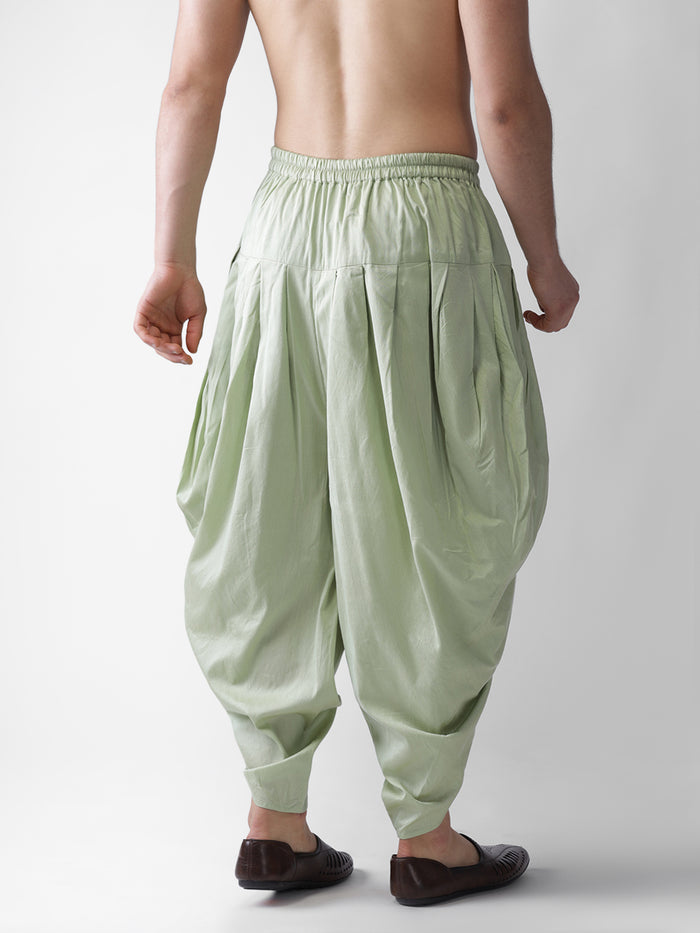 Green Solid Elasticated Dhoti