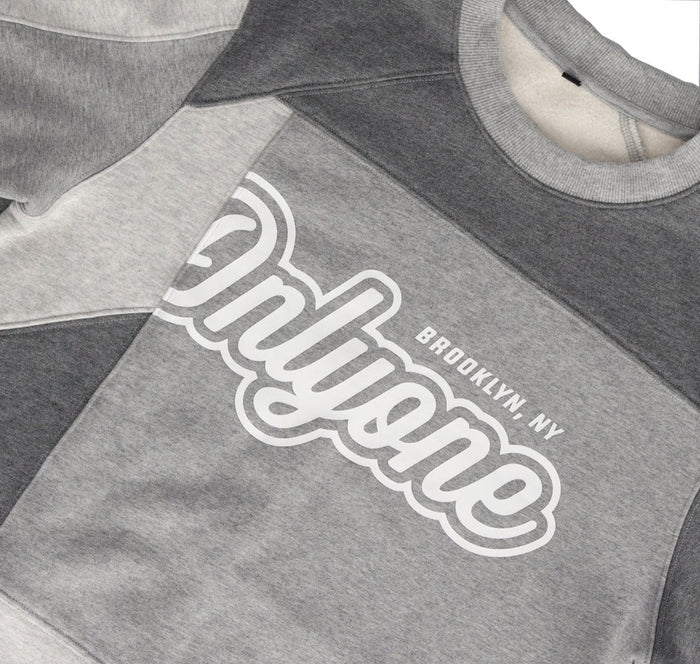Grey Patchwork Crewneck