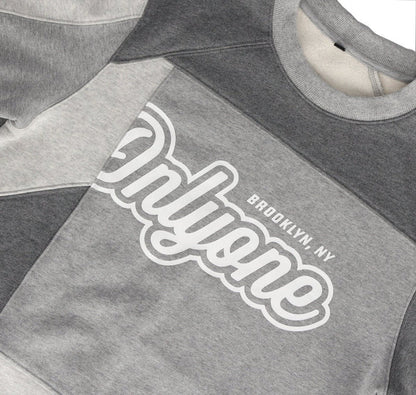 Grey Patchwork Crewneck