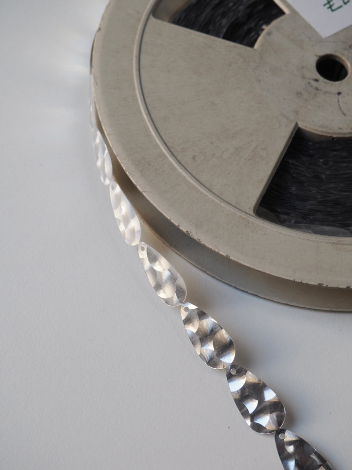 Hammered Silver Pear Drop Trim