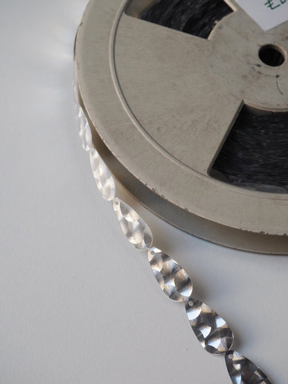 Hammered Silver Pear Drop Trim