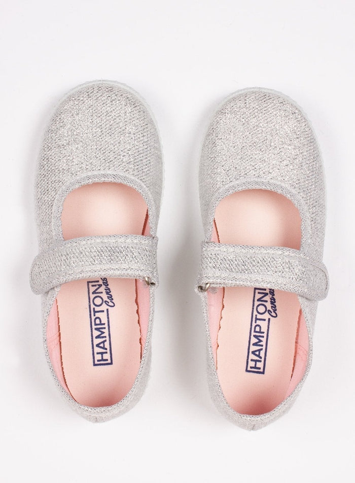 Hampton Canvas Canvas Shoes Hampton Canvas Martha Shoes in Silver