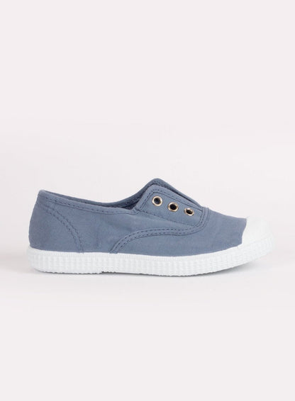 Hampton Canvas Canvas Shoes Hampton Canvas Plum Plimsolls in Steel Blue