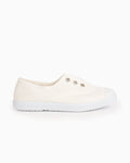 Hampton Canvas Canvas Shoes Hampton Canvas Plum Plimsolls in White