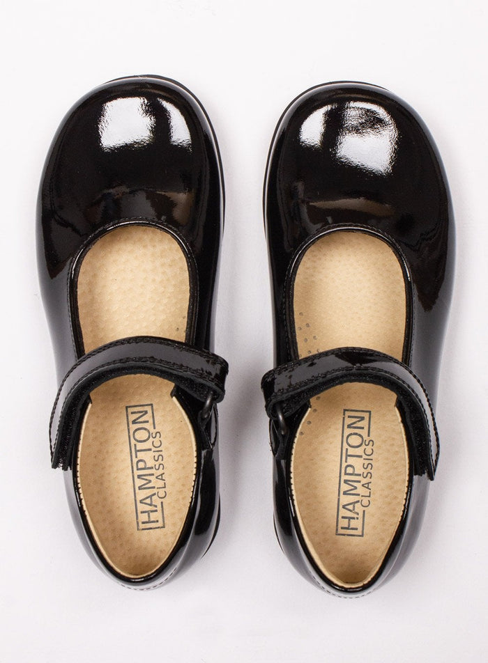 Hampton Classics School Shoes Hampton Classics Emily School Shoes in Black Patent - Trotters Childrenswear