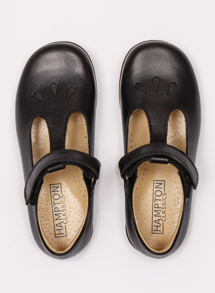 Hampton Classics School Shoes Hampton Classics Evie School Shoes in Black - Trotters Childrenswear