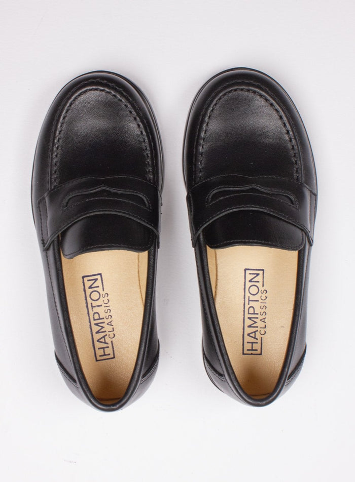 Hampton Classics School Shoes Hampton Classics Hugo School Shoes in Black - Trotters Childrenswear