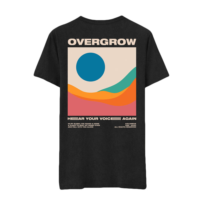 overgrow Hear Your Voice Again - Black T-Shirt back