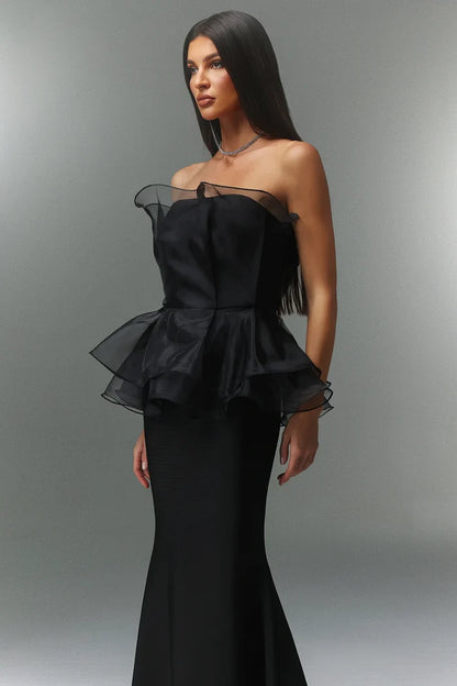 Helena Sleeveless Fishtail Bandage Maxi Dress