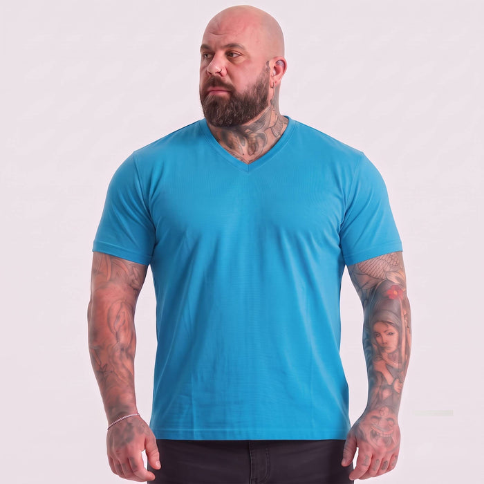Ibiza Blue V-Neck T-Shirt