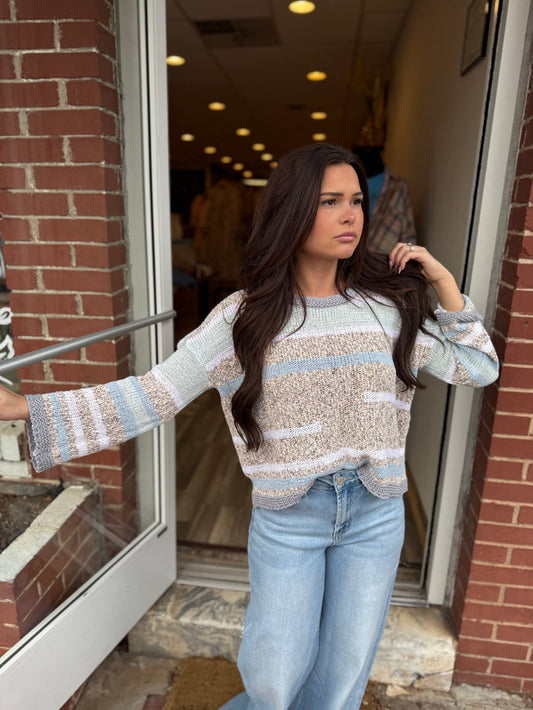 Ice Blue/Grey Mix Sweater