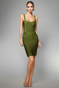 Ilona Olive Green Bodycon Bandage Dress