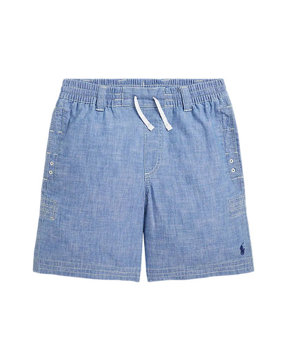 Indigo Chambray Drawstring Short