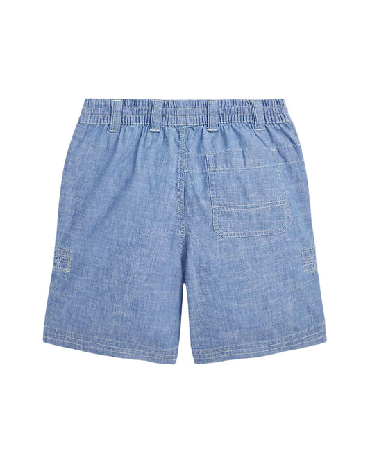 Indigo Chambray Drawstring Short