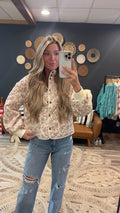 Ivory Pink Quilt Jacket