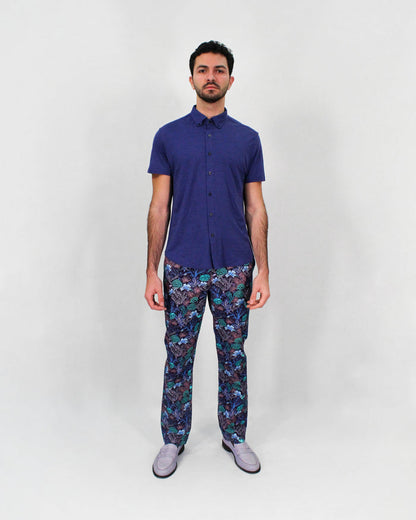 JACK LUX CORAL GARDEN PANTS IN PURPLE