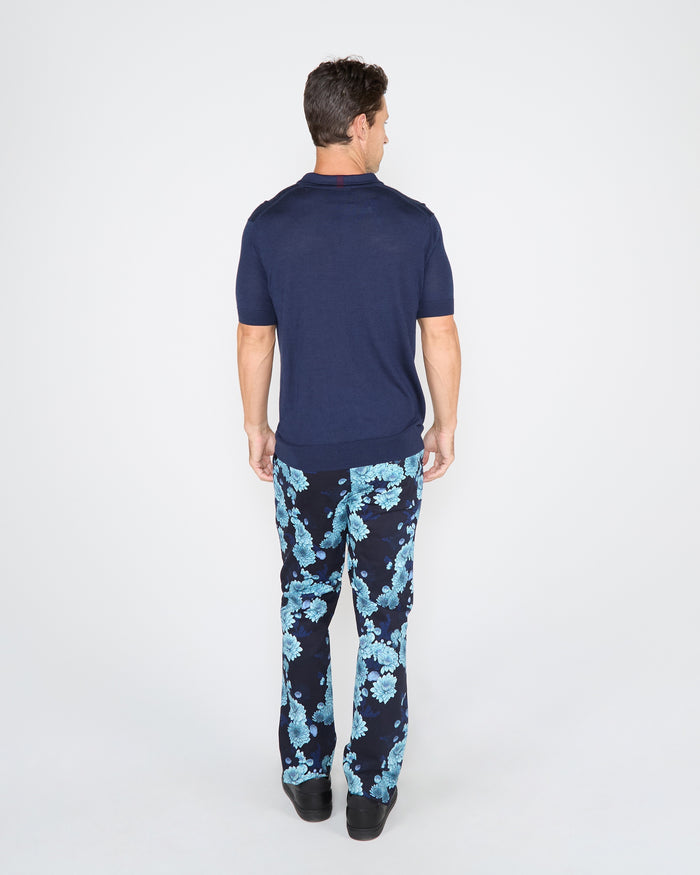 JACK SERIOUS FLORAL PANT - NAVY