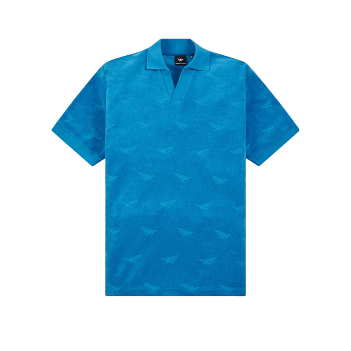Jacquard Terry Johnny Collar Polo Tee