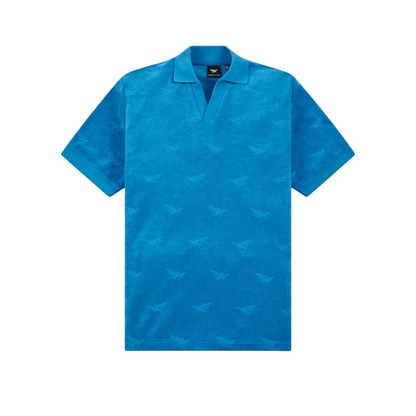 Jacquard Terry Johnny Collar Polo Tee