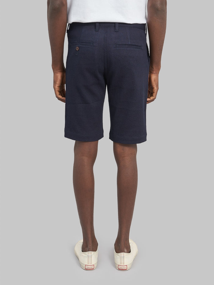 Japan Blue sashiko indigo jacquard shorts back fit