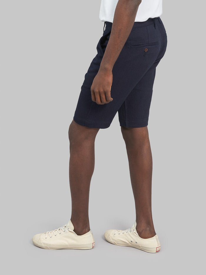 Japan Blue sashiko indigo jacquard shorts  side fit