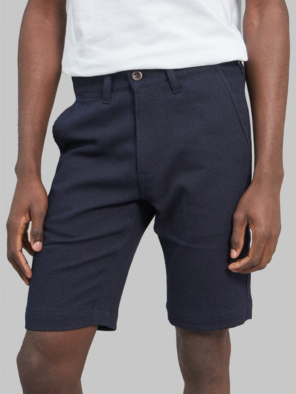 Japan Blue sashiko indigo jacquard shorts  fitting