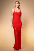Jasmine Sleeveless Red Maxi Dress
