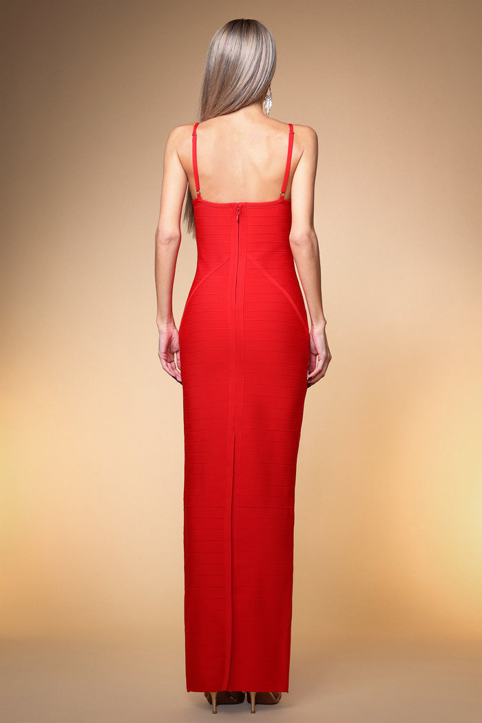 Jasmine Sleeveless Red Maxi Dress