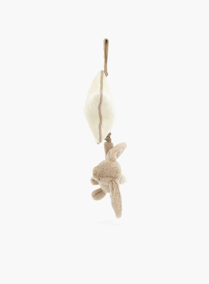 Baby Jellycat Toy Jellycat Bashful Bunny Star Musical Pull in Beige