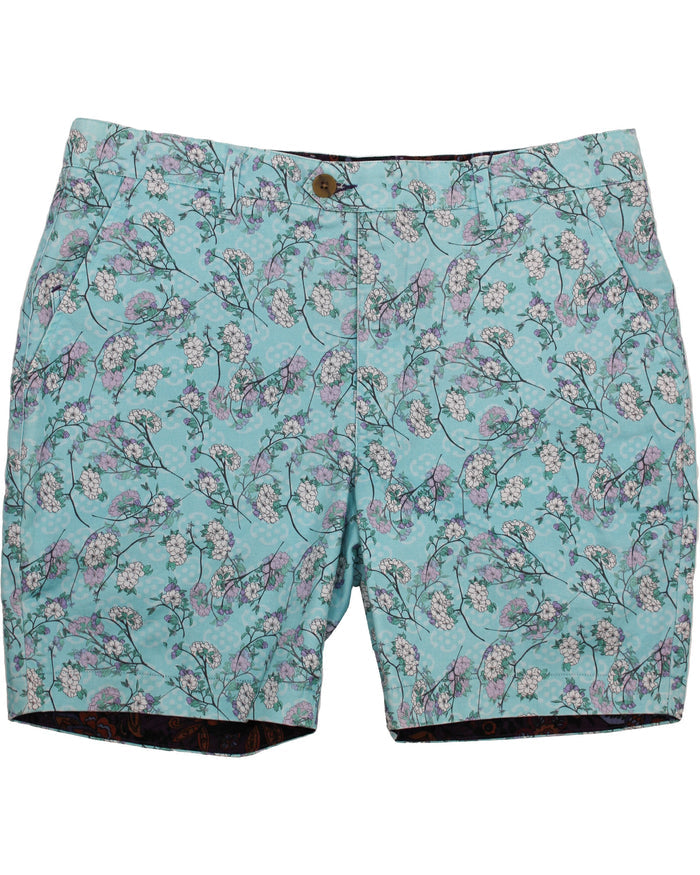 John Blossom Canvas Aqua
