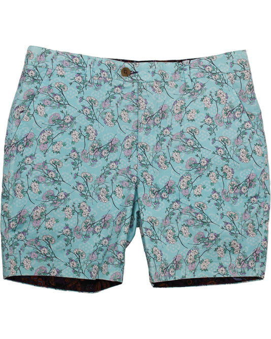 John Blossom Canvas Aqua