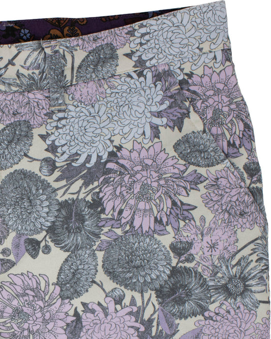 John Lux Mums Floral Lavender Shorts