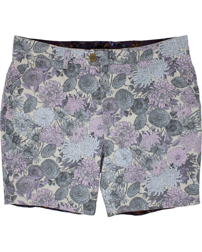 John Lux Mums Floral Lavender Shorts