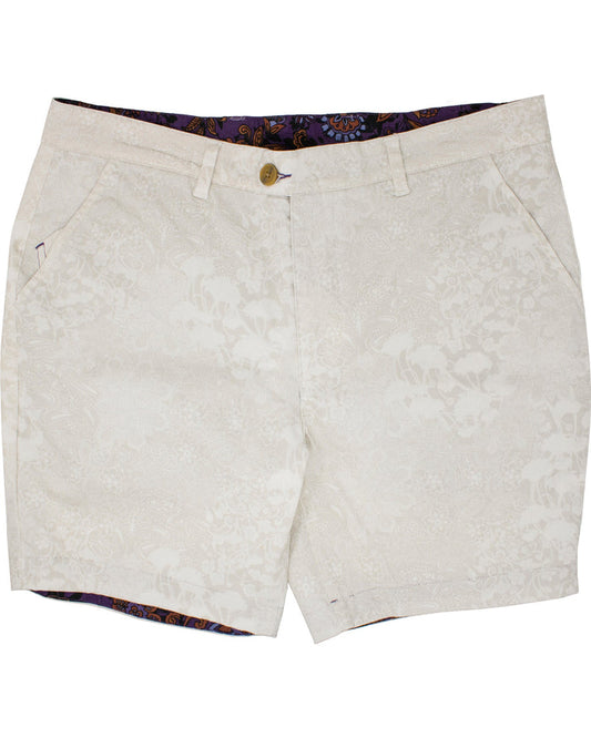 John Lux Paisley Floral Pumice Shorts