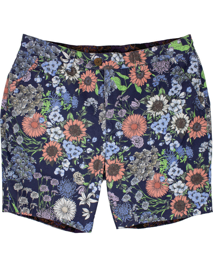 John Lux Rumspringa Floral Navy Shorts
